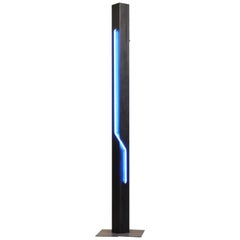 Post-Modern Blue Neon Torchiere Floor Lamp by Let There Be Neon for Kovacs 