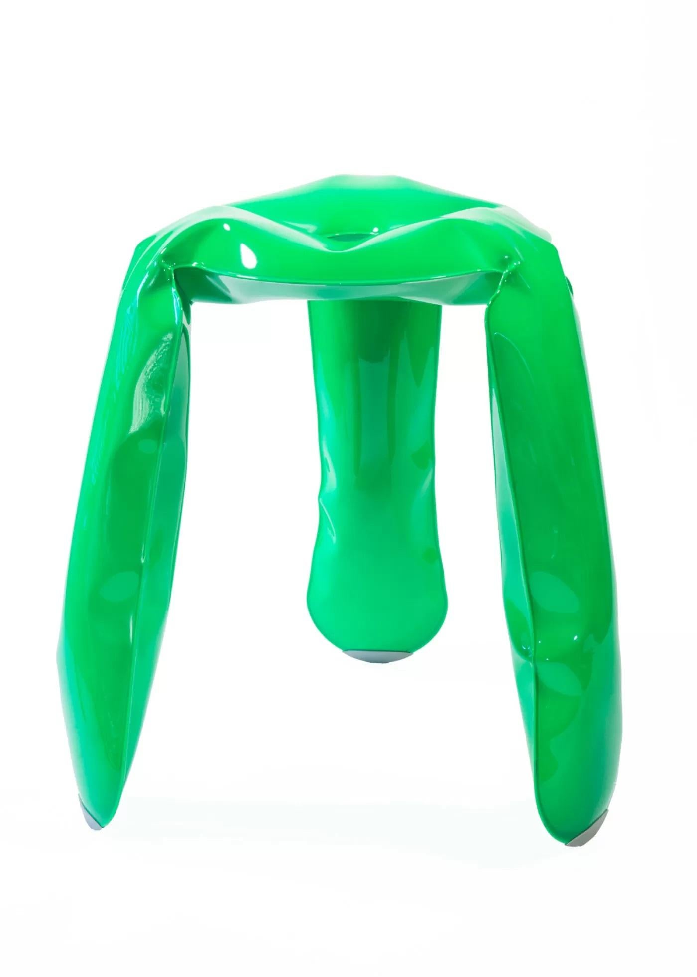 Neon Yellow Aluminum Standard Plopp Stool by Zieta In New Condition For Sale In Geneve, CH