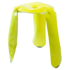 Neon Yellow Aluminum Standard Plopp Stool by Zieta