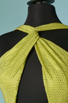 Neon yellow crystalized evening dress ALEXANDRE VAUTHIER