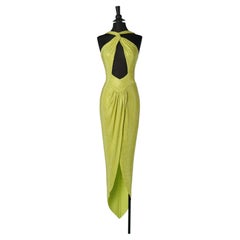 Neon yellow crystalized evening dress ALEXANDRE VAUTHIER