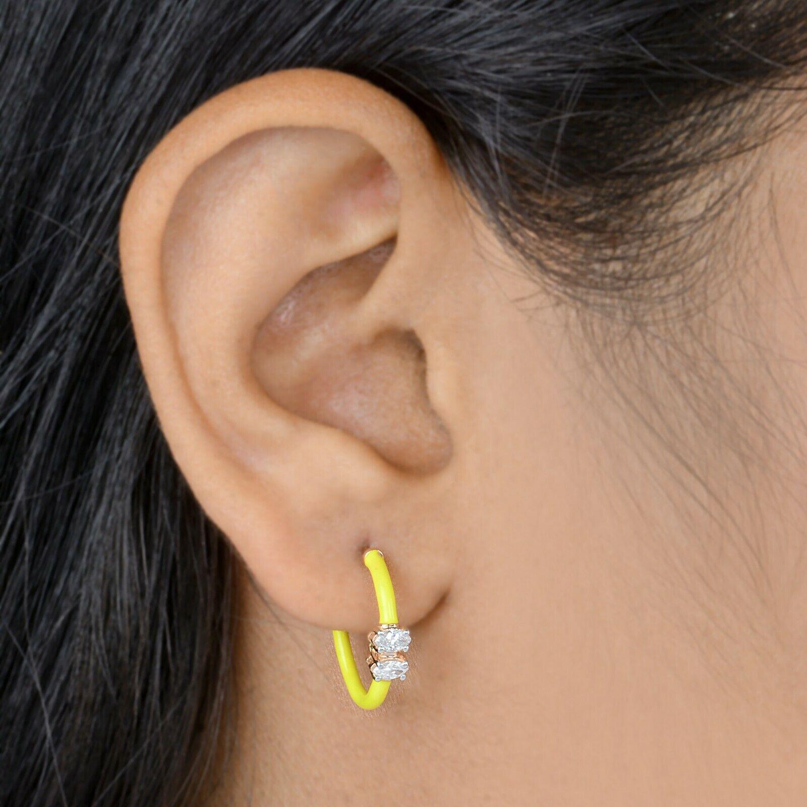 neon yellow hoop earrings