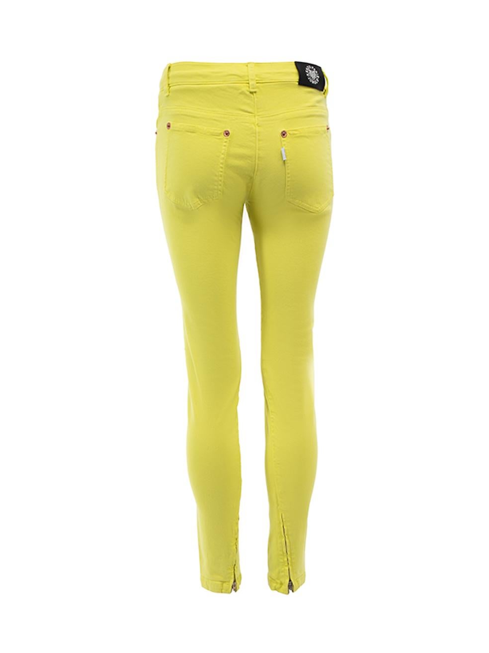 Neon Yellow Skinny Jeans Size S In Good Condition In London, GB