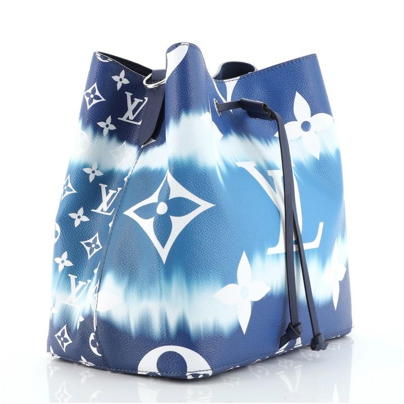 Blue Louis Vuitton NeoNoe Handbag Limited Edition Escale Monogram Giant MM