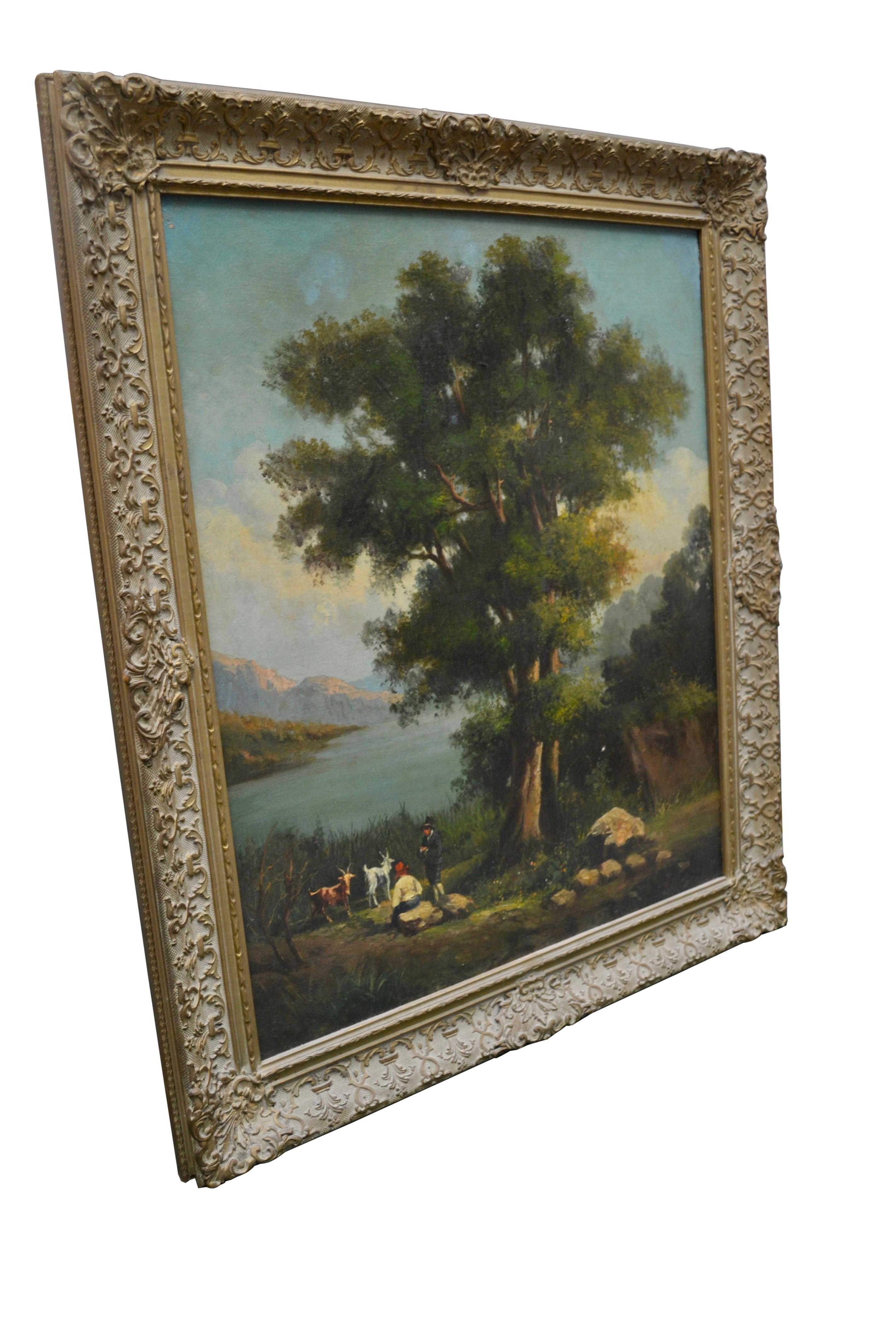 Italian Neopolitan School Landscape by 19th Century Artist Gabriele Smargiassi