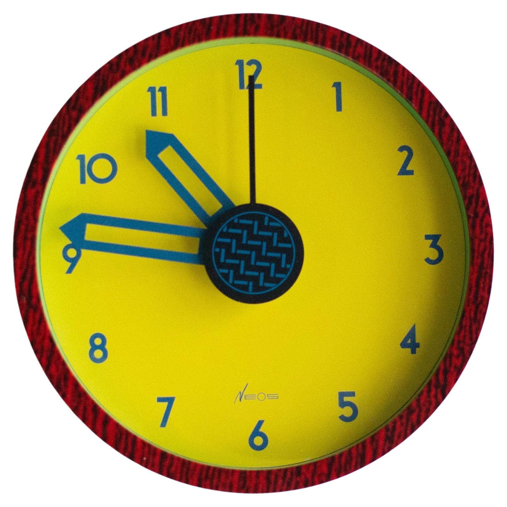 Neos Wall Clock 2 George Sowden Nathalie du Pasquier  Postmodern For Sale
