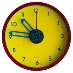 Vintage Neos Wall Clock 2 George Sowden Nathalie du Pasquier  Postmodern