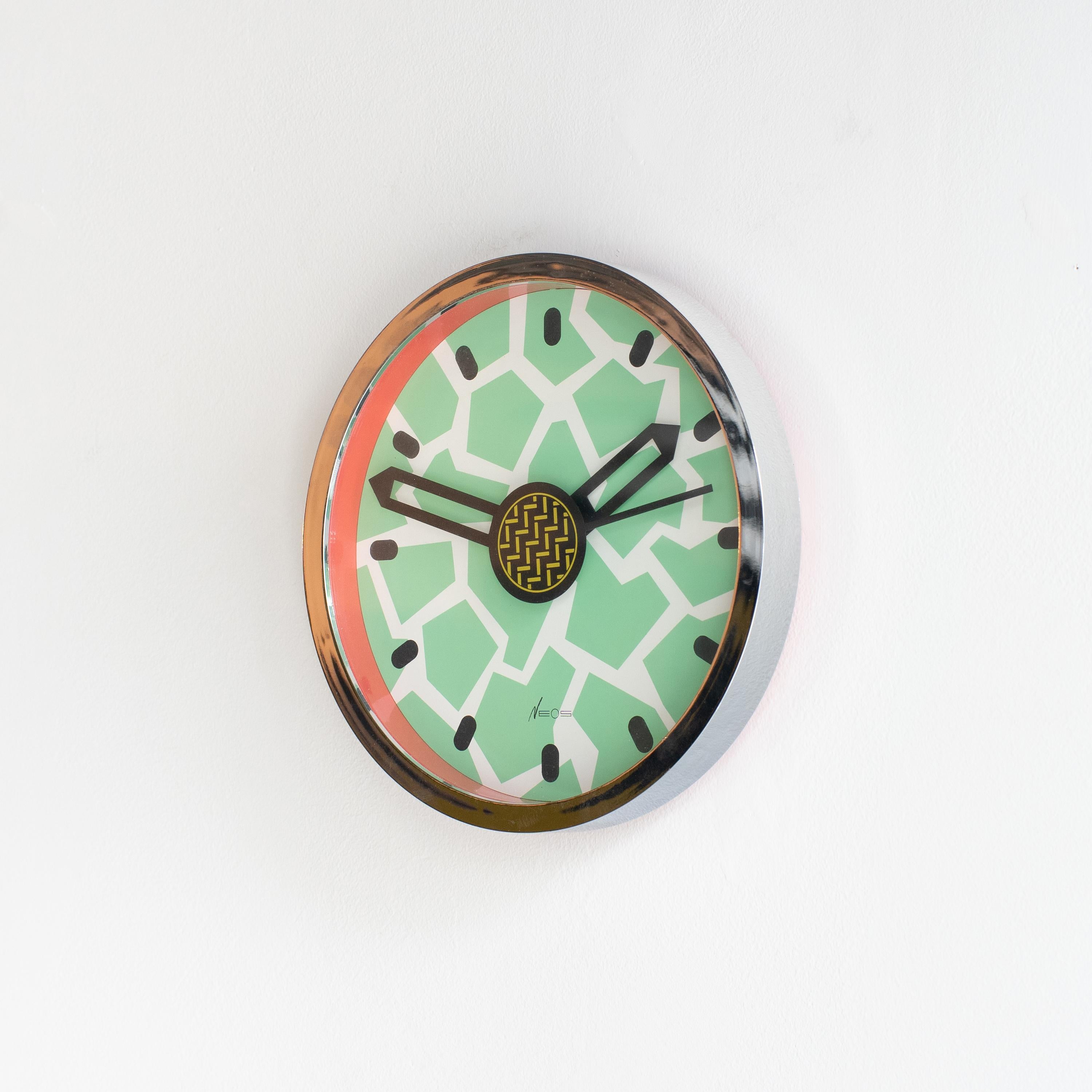 Post-Modern Neos Wall Clock 5 George Sowden Nathalie du Pasquier  Postmodern For Sale