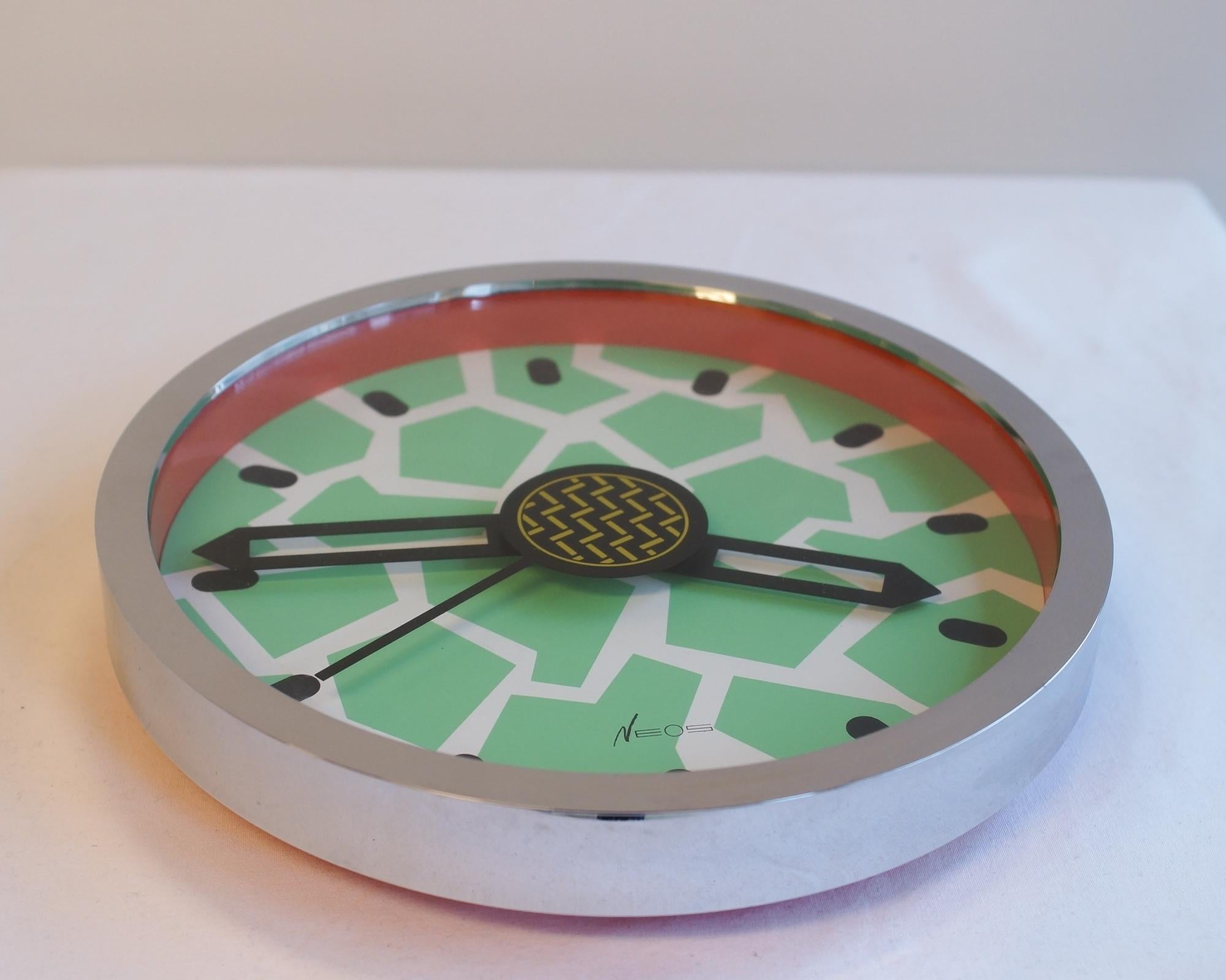 Italian Neos Wall Clock 5 George Sowden Nathalie du Pasquier  Postmodern For Sale