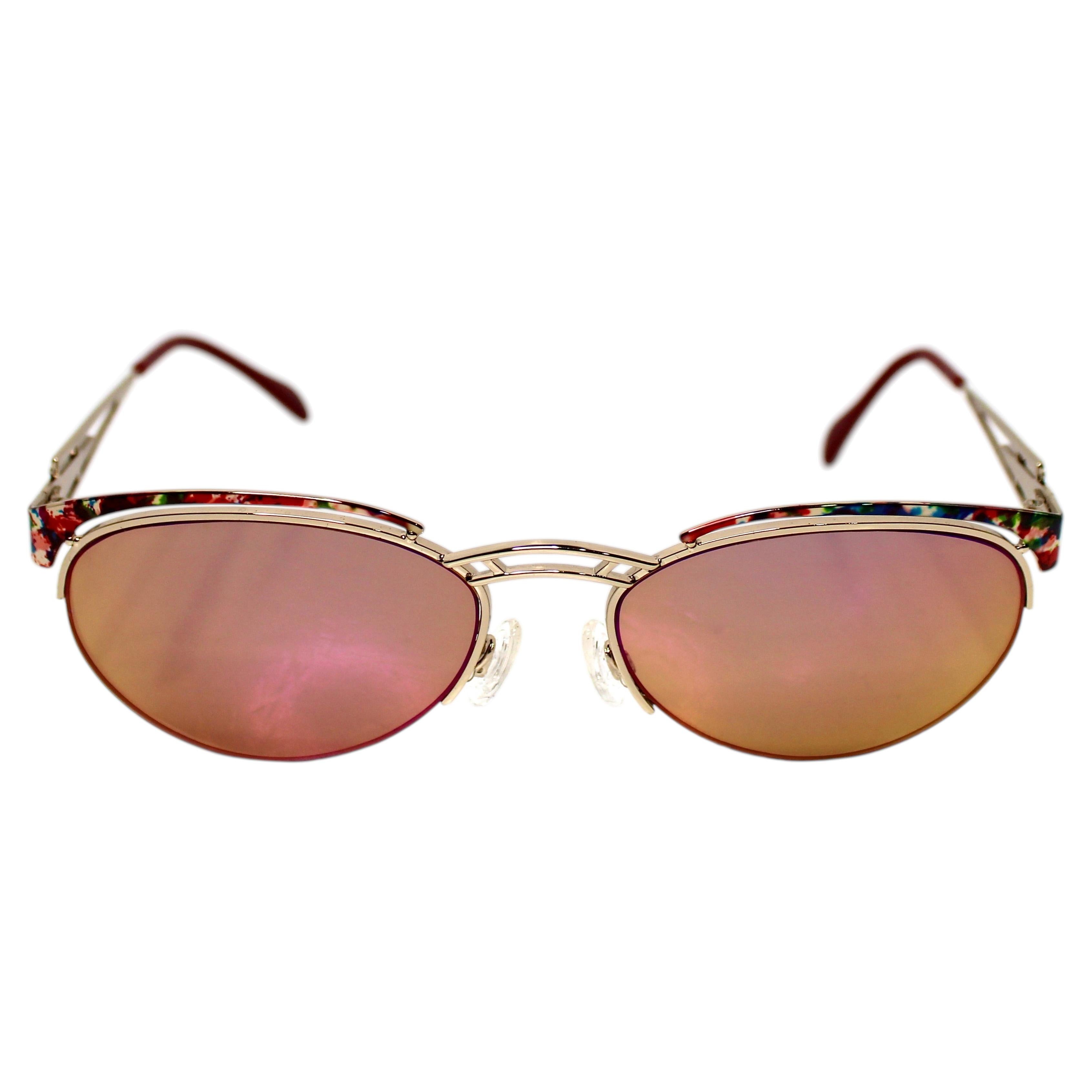 Pre-owned Neostyle Retro Metal Framed Oval Polarized Sunglasses Circa 1990s In Brown