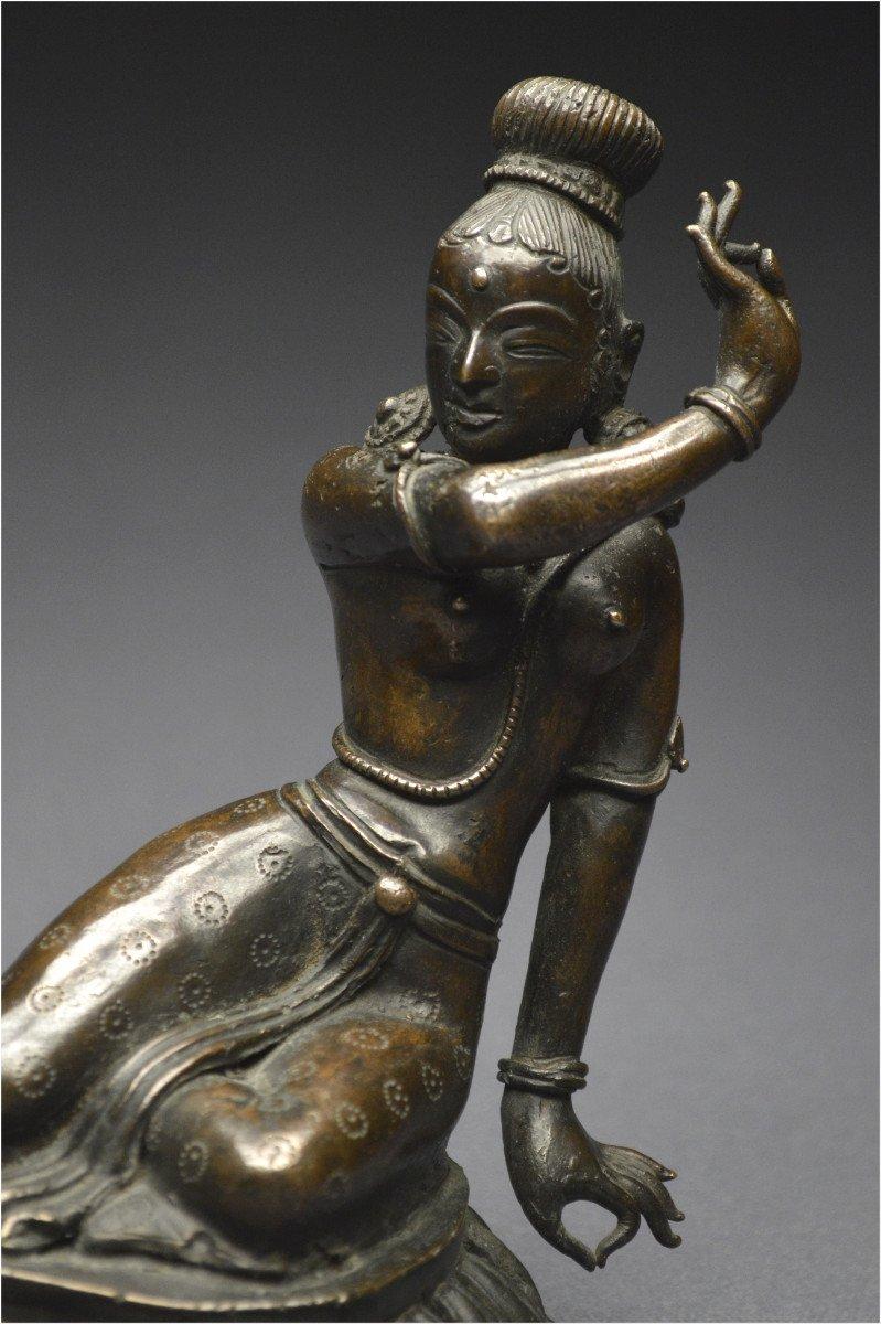 Nepal, 19th Century, Representation of a Deva with her hands in Vitarka Mudra 5