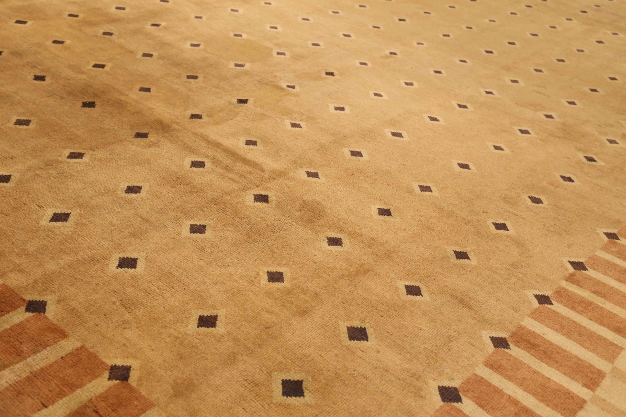 Moderne Tapis de sol Bijar du Népal Circa 1940 - Laine Brown Ivory 72572 en vente