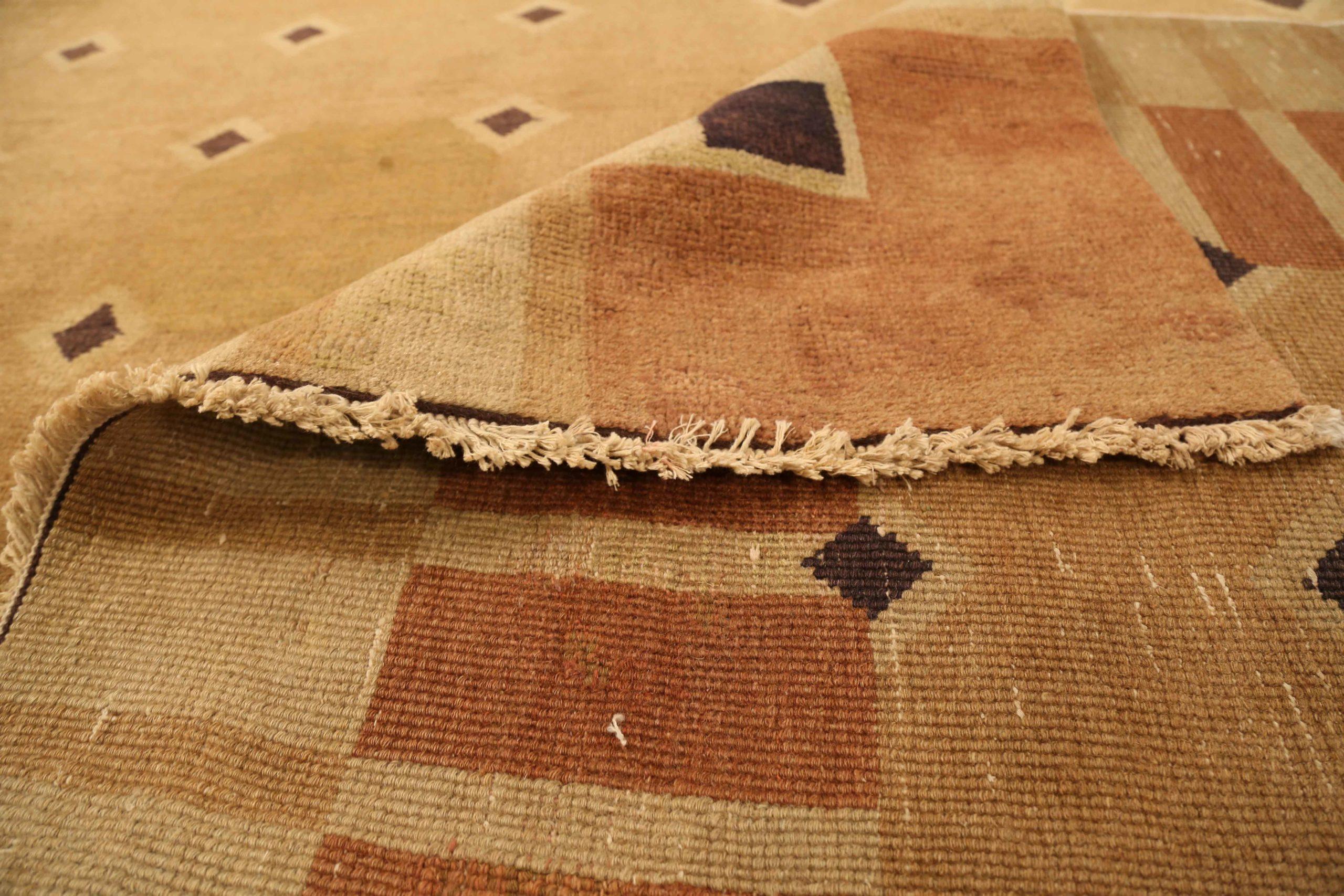 Népalais Tapis de sol Bijar du Népal Circa 1940 - Laine Brown Ivory 72572 en vente
