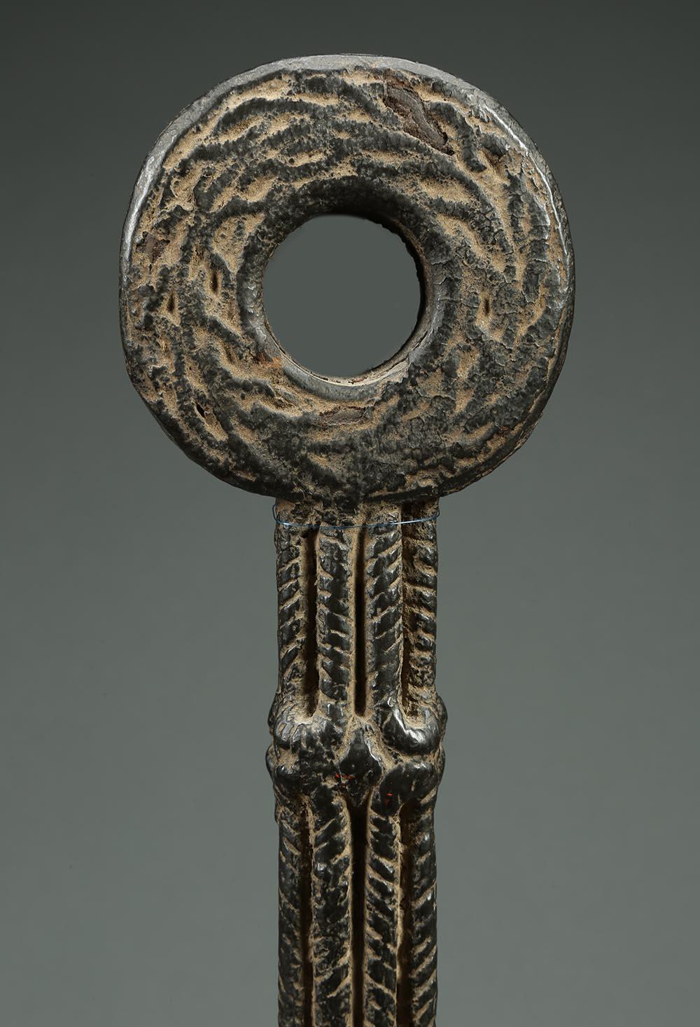 Nepalese Nepal Himalayan Butter Churn Handle, Early 20th Century with Heart Shape For Sale