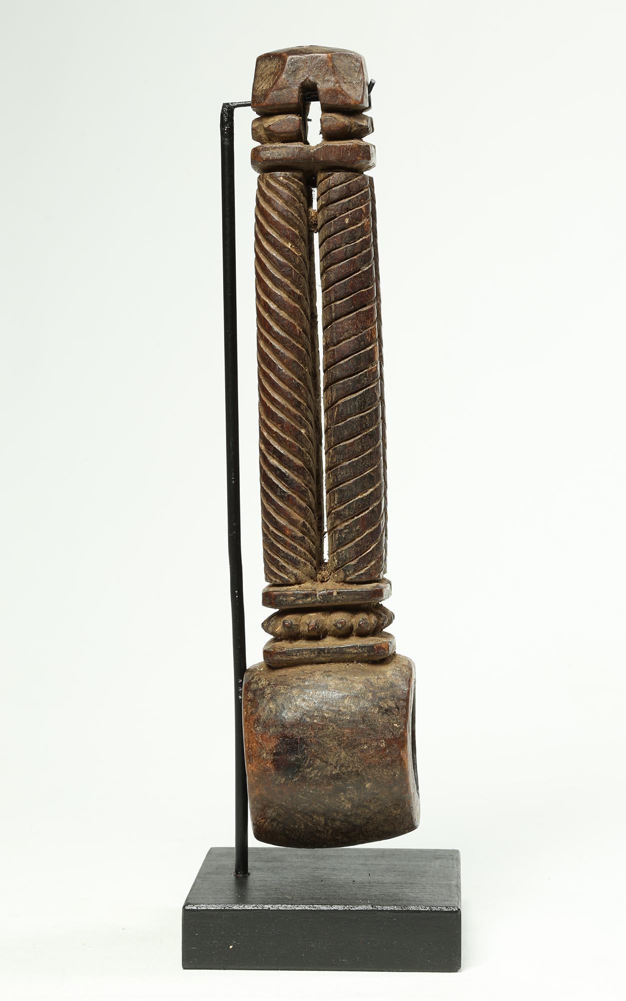 Nepalese Nepal Himalayan Butter Churn Handle, Early 20th Century with Columns