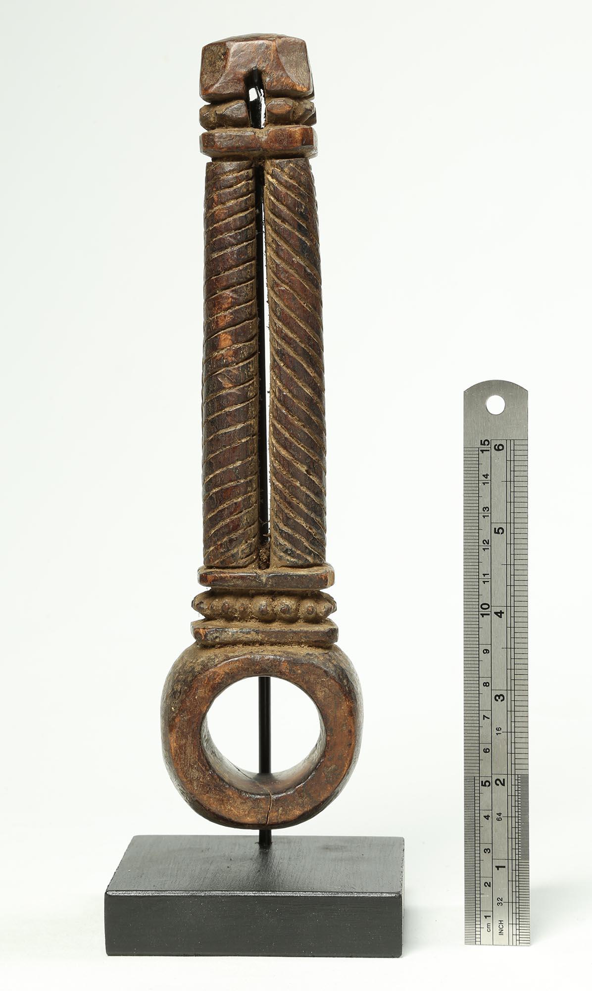 Nepal Himalayan Butter Churn Handle, Early 20th Century with Columns In Good Condition In Santa Fe, NM