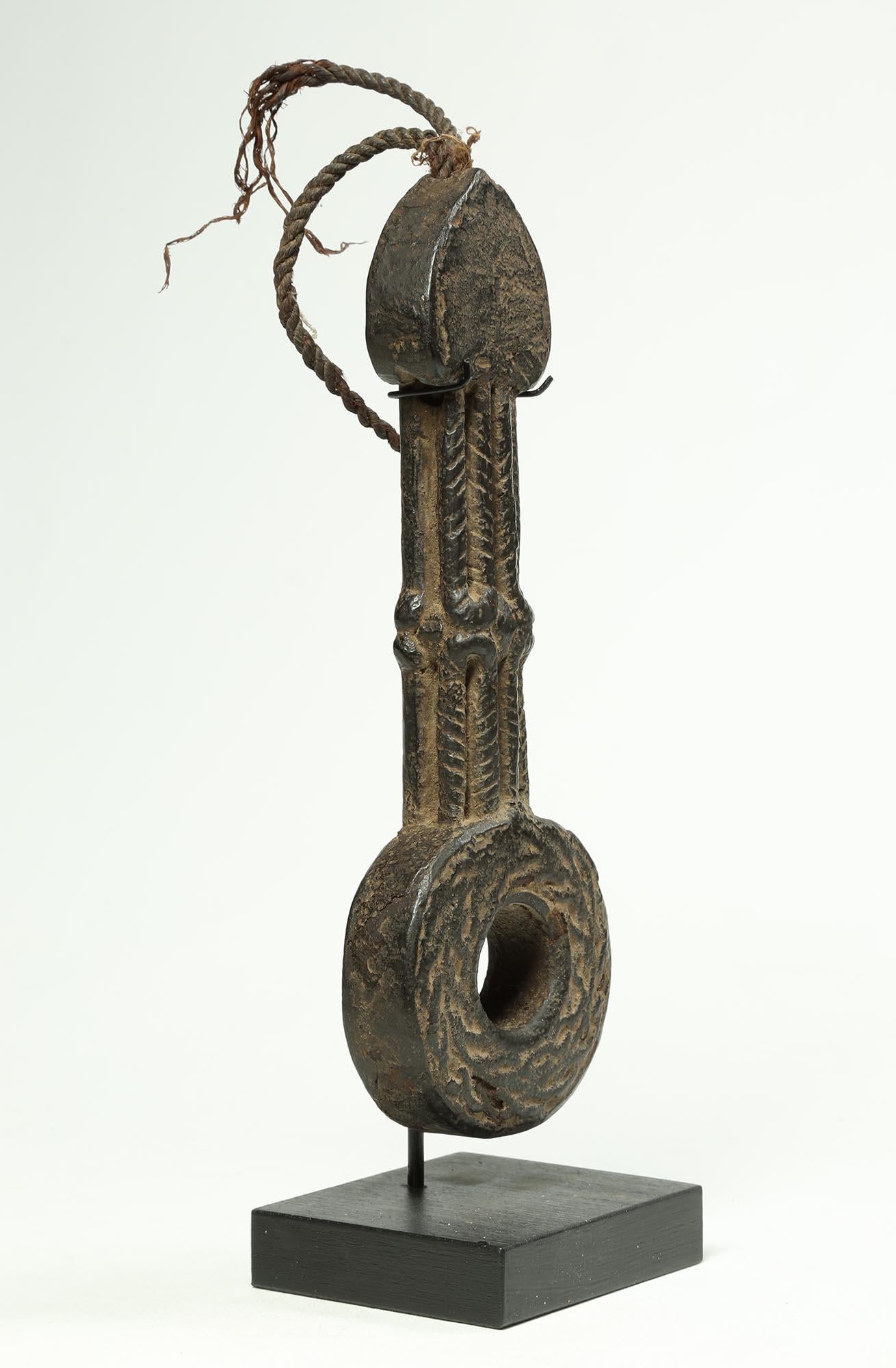 Nepalese Nepal Himalayan Butter Churn Handle, Early 20th Century with Heart Shaped top For Sale