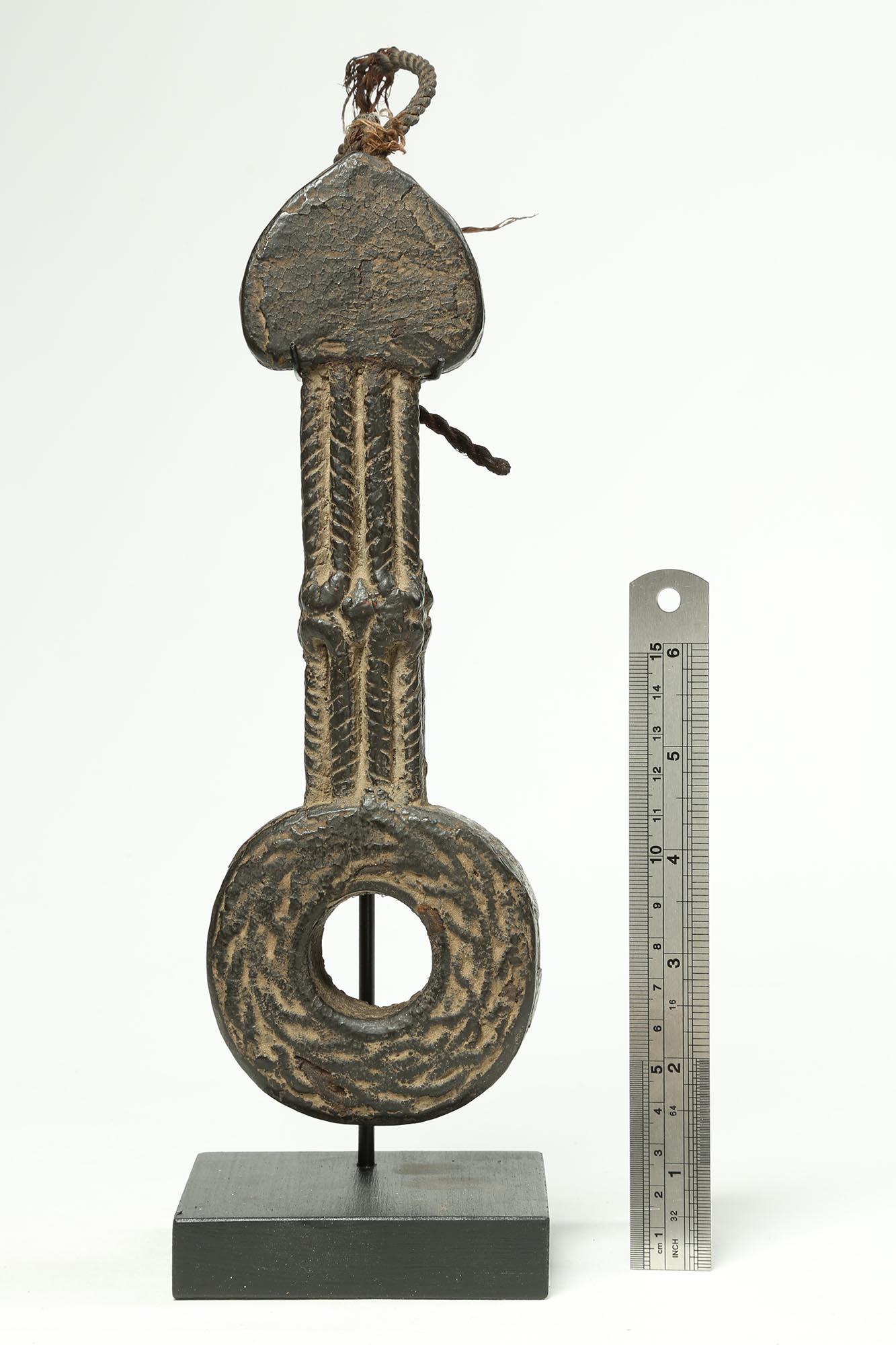 Wood Nepal Himalayan Butter Churn Handle, Early 20th Century with Heart Shaped top For Sale