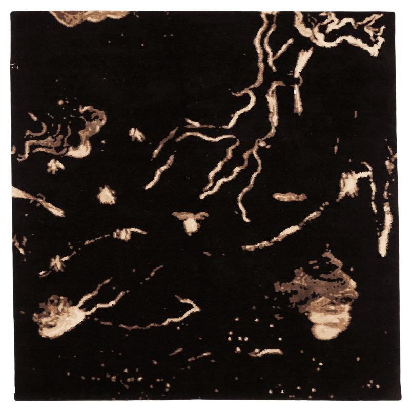 Tappeto Nepal Modern Small - Lana Marrone Avorio Design - 94246