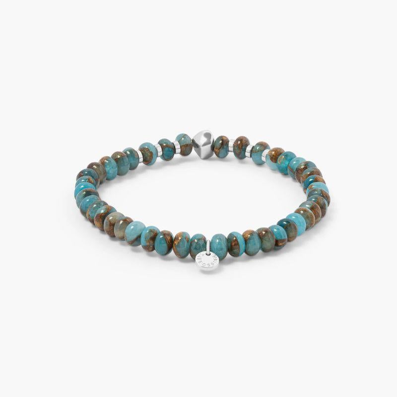 Nepal Nuovo Bracelet with Blue Jasper, Size L

Our sterling silver bracelet, entitled 