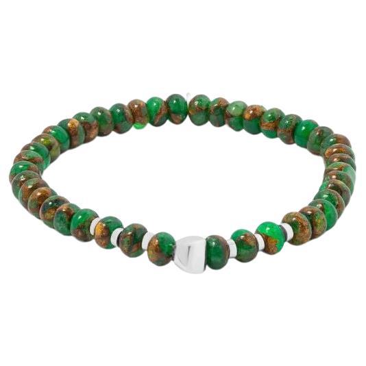 Bracelet Népal Nuovo avec jaspe vert, taille S