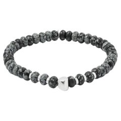 Used Nepal Nuovo Bracelet with Snowflake Obsidian, Size L
