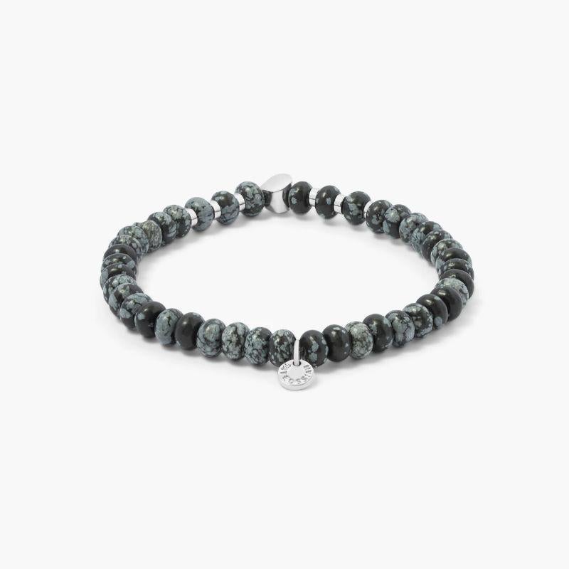 Nepal Nuovo Bracelet with Snowflake Obsidian, Size M

Our sterling silver bracelet, entitled 
