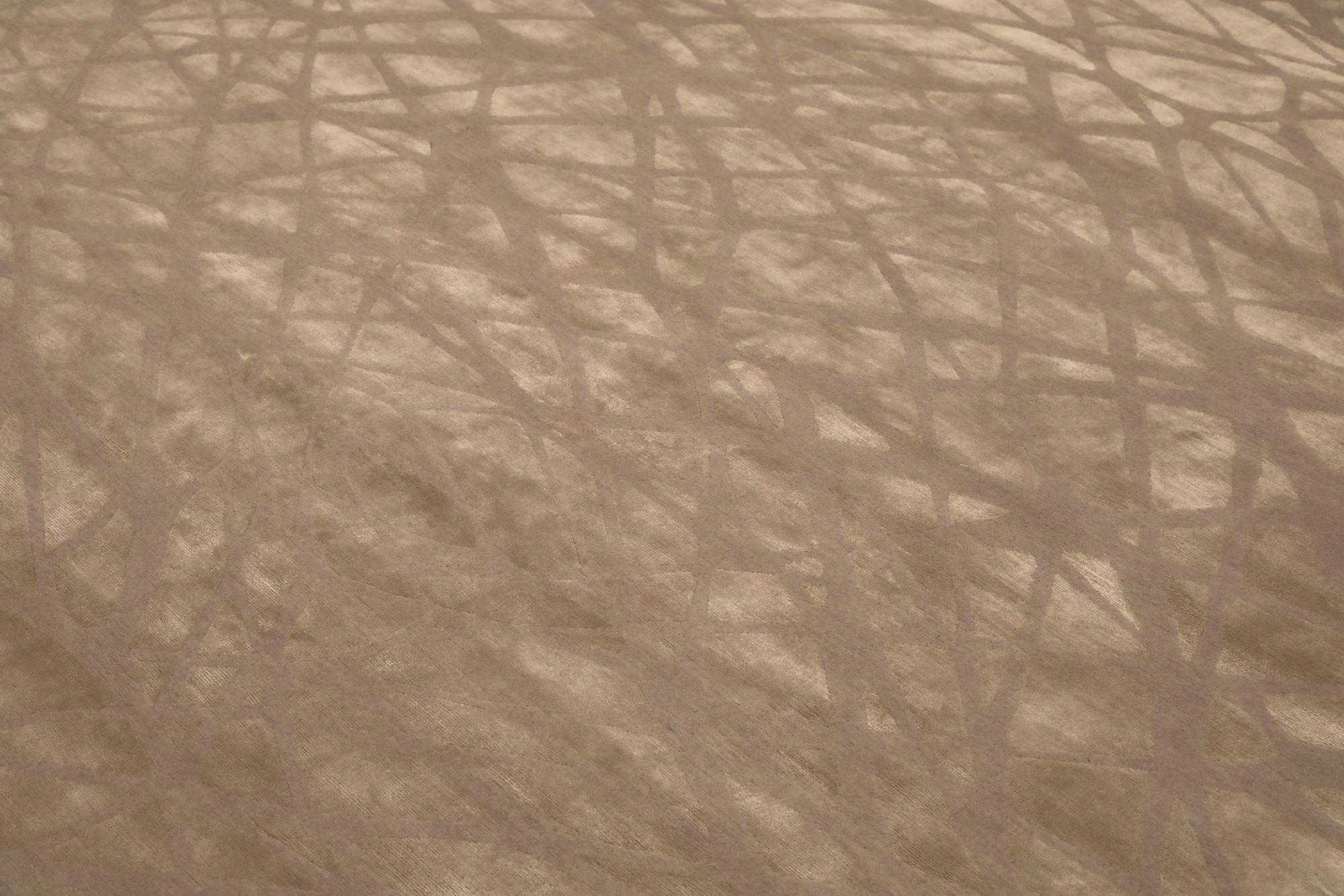 Moderno Nepal Rug Star Area Rugs - Lana Marrone Avorio Design - 93799 in vendita