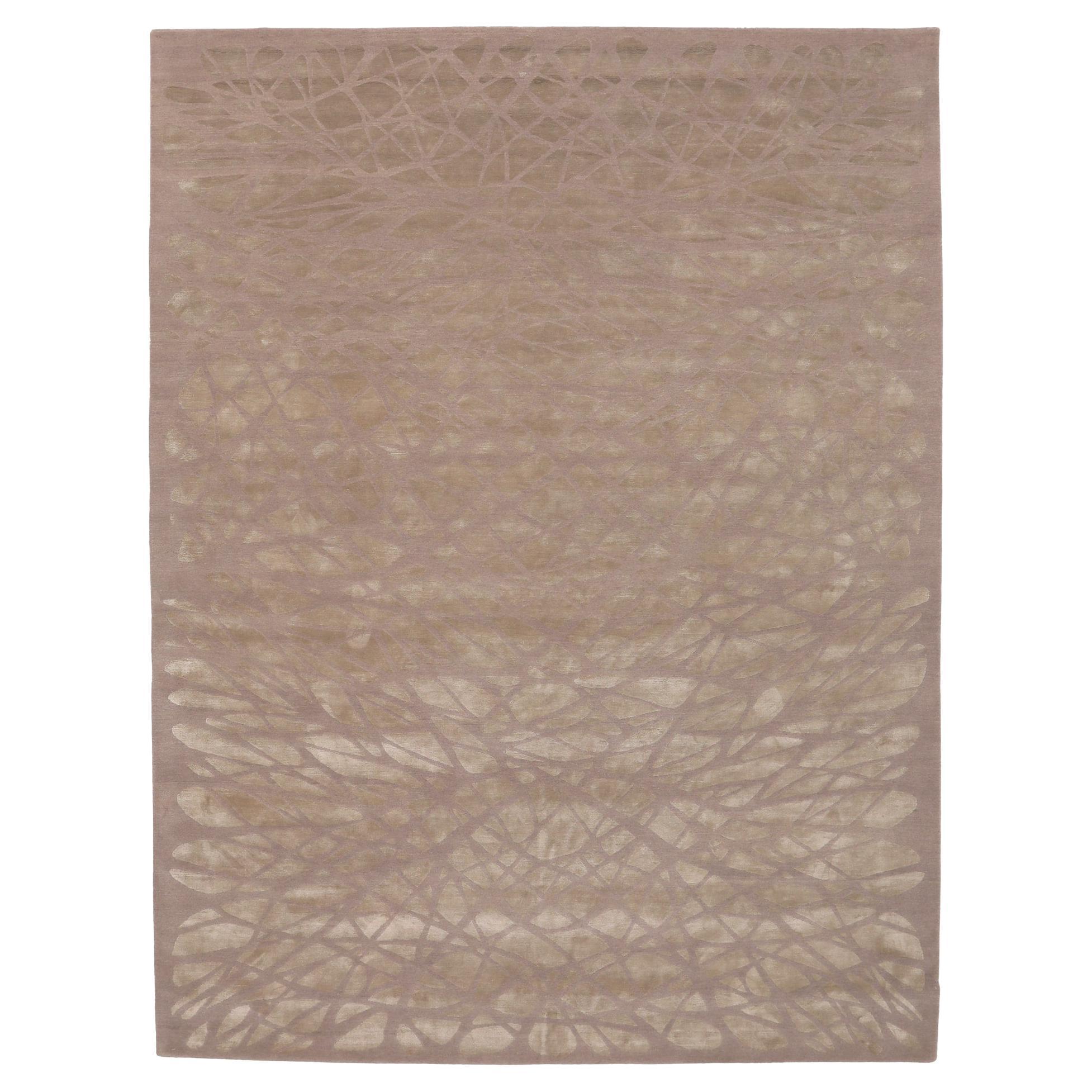 Tapis Nepal Rug Star Tapis de sol - Laine Brown Ivory Design - 93799