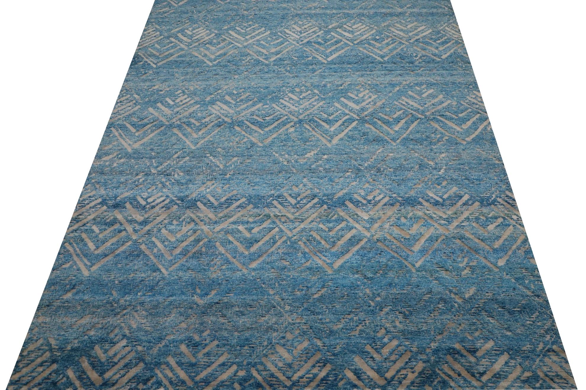 Entdecken Sie die Eleganz von Nepal Silk Shag mit den Area Rugs von Circa 1990. Dieses exklusive Design aus Wolle und Blau ist perfekt, um Ihren Raum zu verschönern.