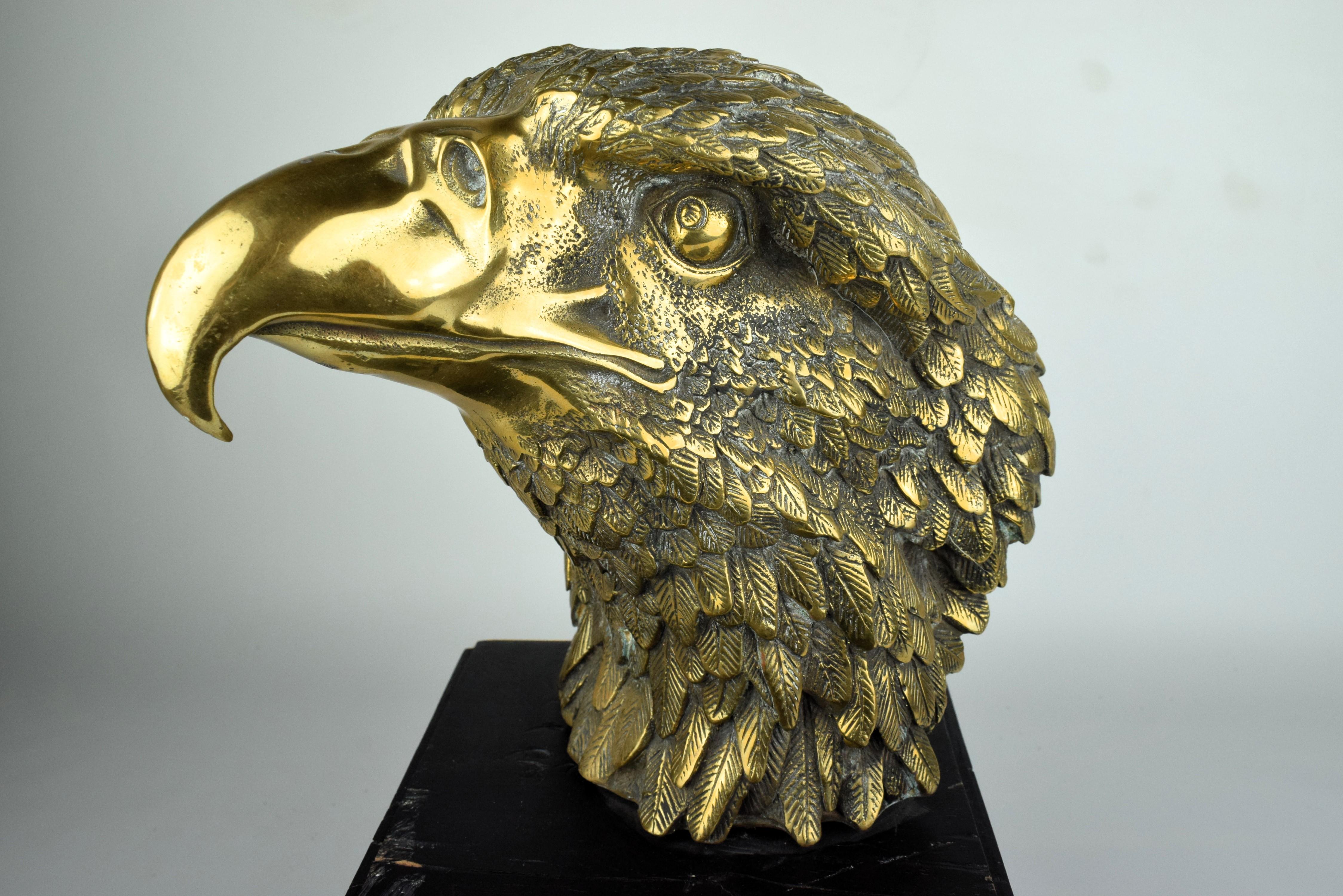Nepalese Brass Eagle Bust, 20th Century In Good Condition For Sale In Islamabad, PK