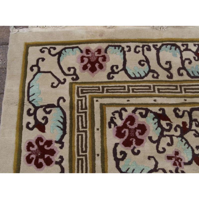 A good furnishing quality Nepalese carpet of traditional design.

The carpet is of traditional design with a large central medallion, the carpet has an overall light colour palette.

The carpet is in good condition with very slight wear and good