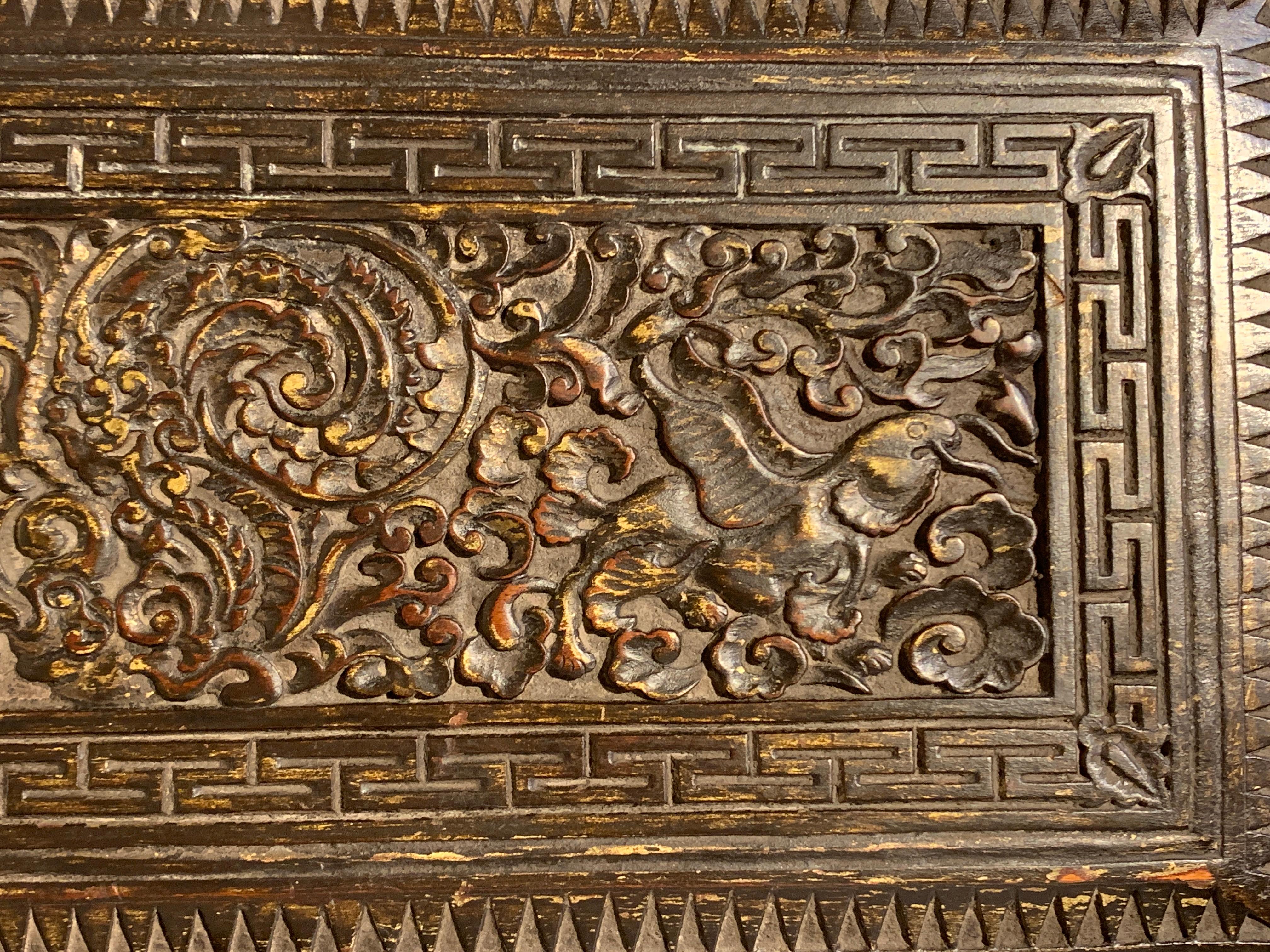 tibetan wood carving