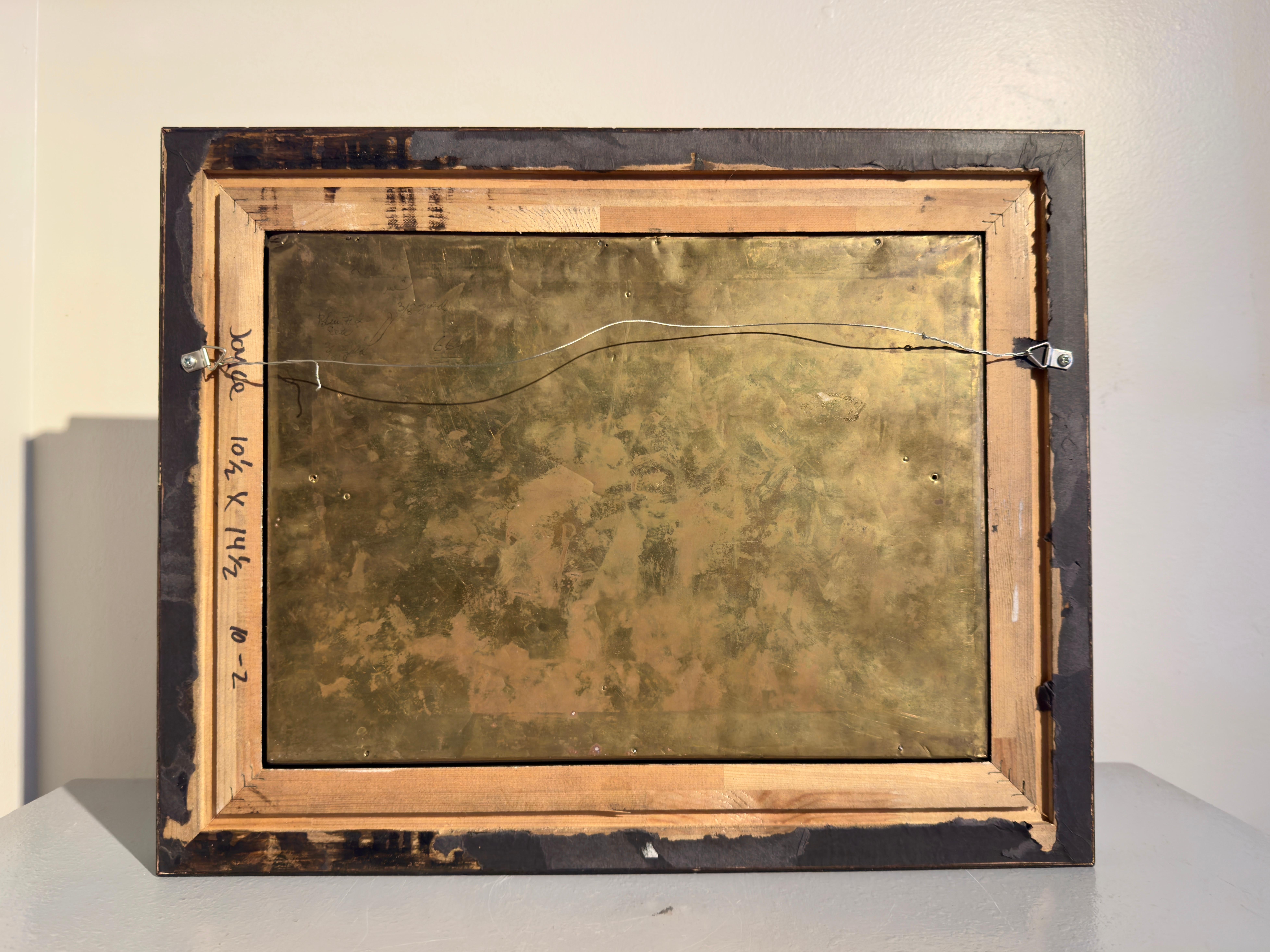 Nepalese Filigree and Stone and Glass Inlay Votive Plaque, circa 1900 For Sale 3
