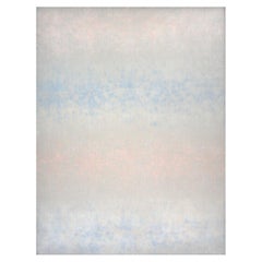 Nepalese Modern Wool & Silk 9X12 Grey, Blue & Pink Handmade Area Rug