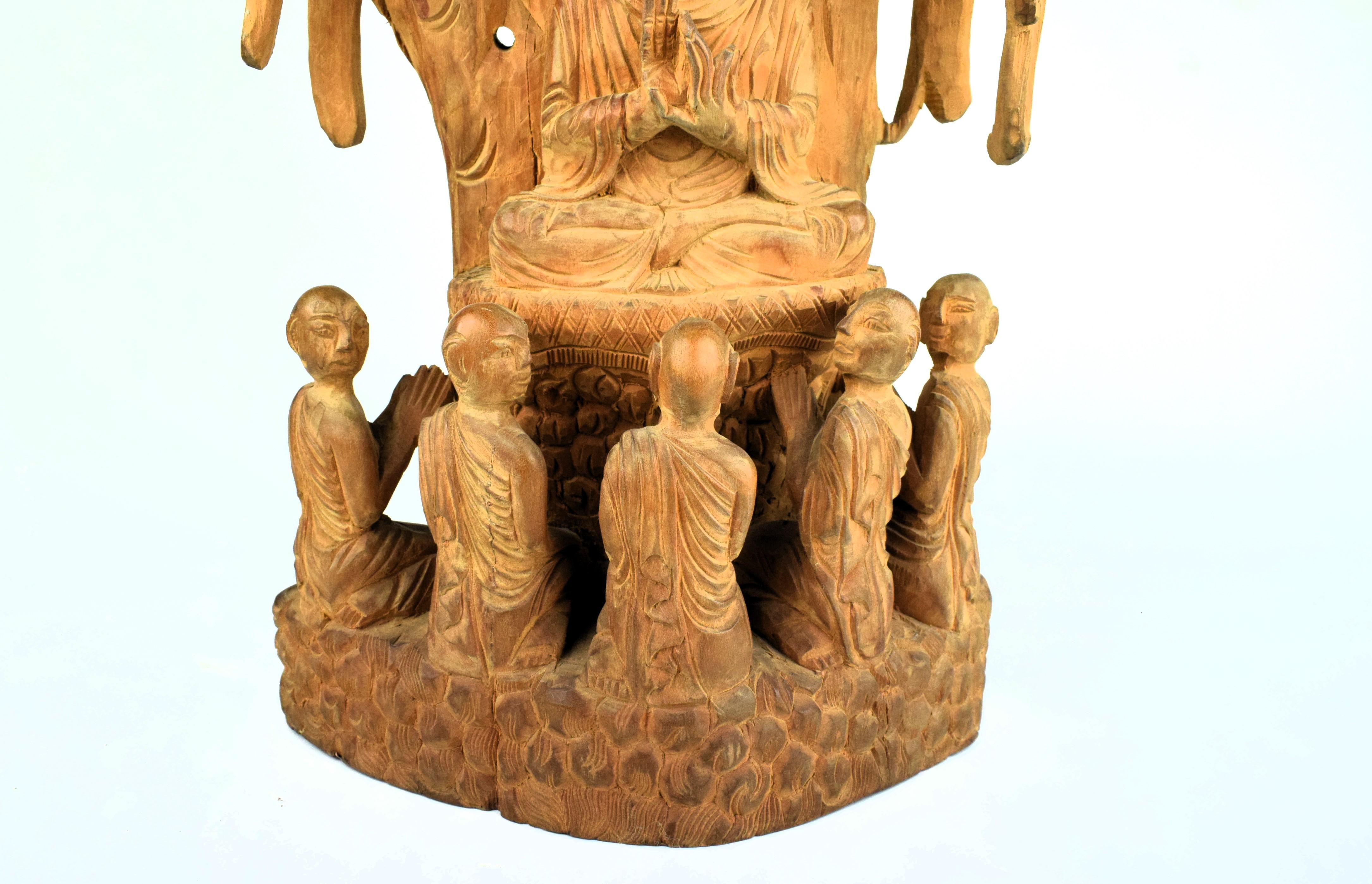 Nepalese Sandalwood Buddha Tree, 20th Century For Sale 3