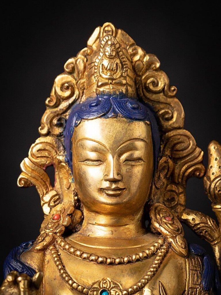 Nepali Bronze Bodhisattva Statue from Nepal Original Buddhas For Sale