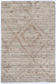 Nepali Marrakesh Transitional Hand-Knotted Wool Rug, 4' x 6'