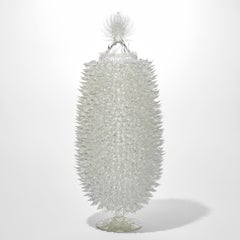 Nepenthes Vase, a spiky textured clear glass decorative jar by James Lethbridge