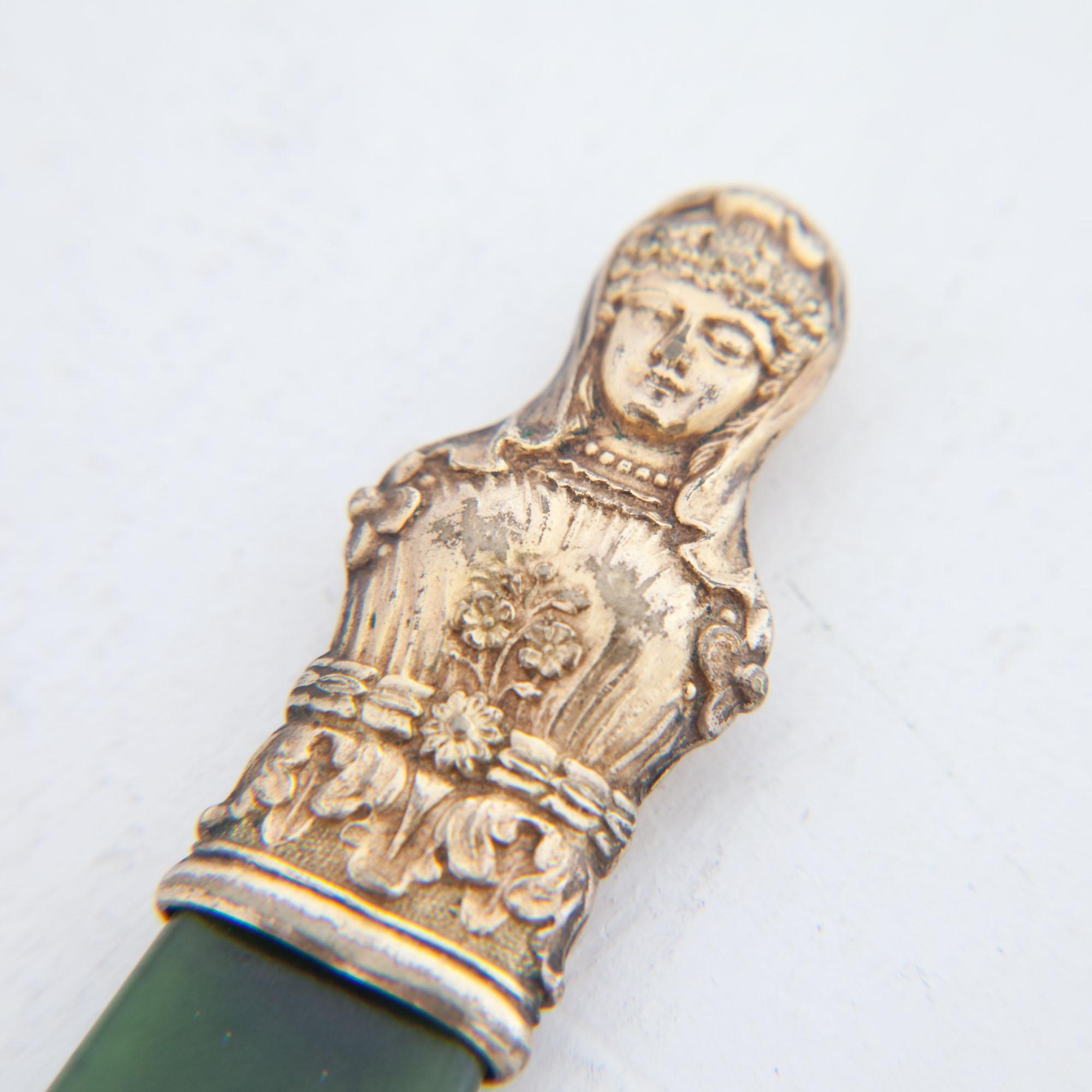 Nephrite Caviar Knife, Probably, Russia, First Half of the 19th Century 1
