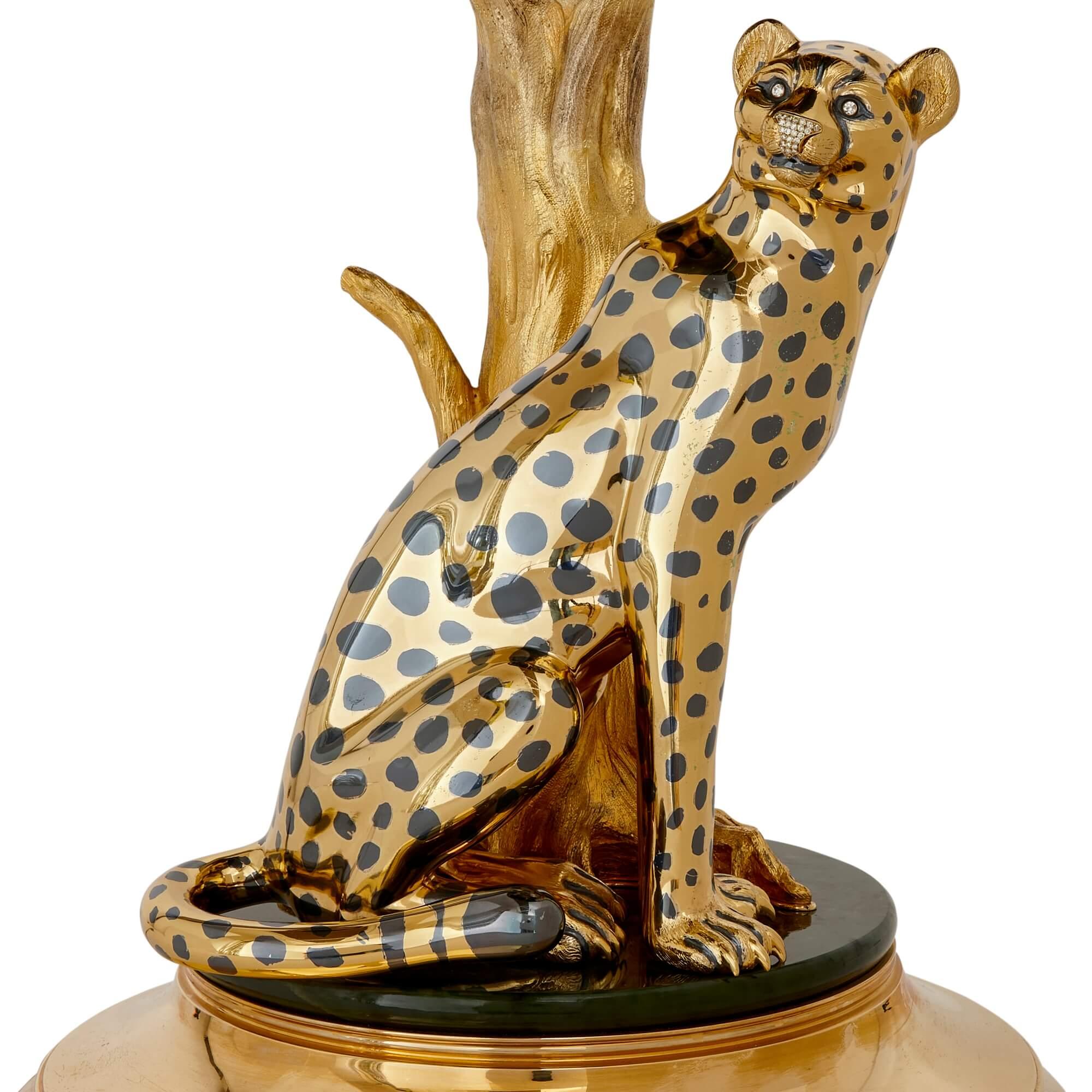 cheetah lamp base