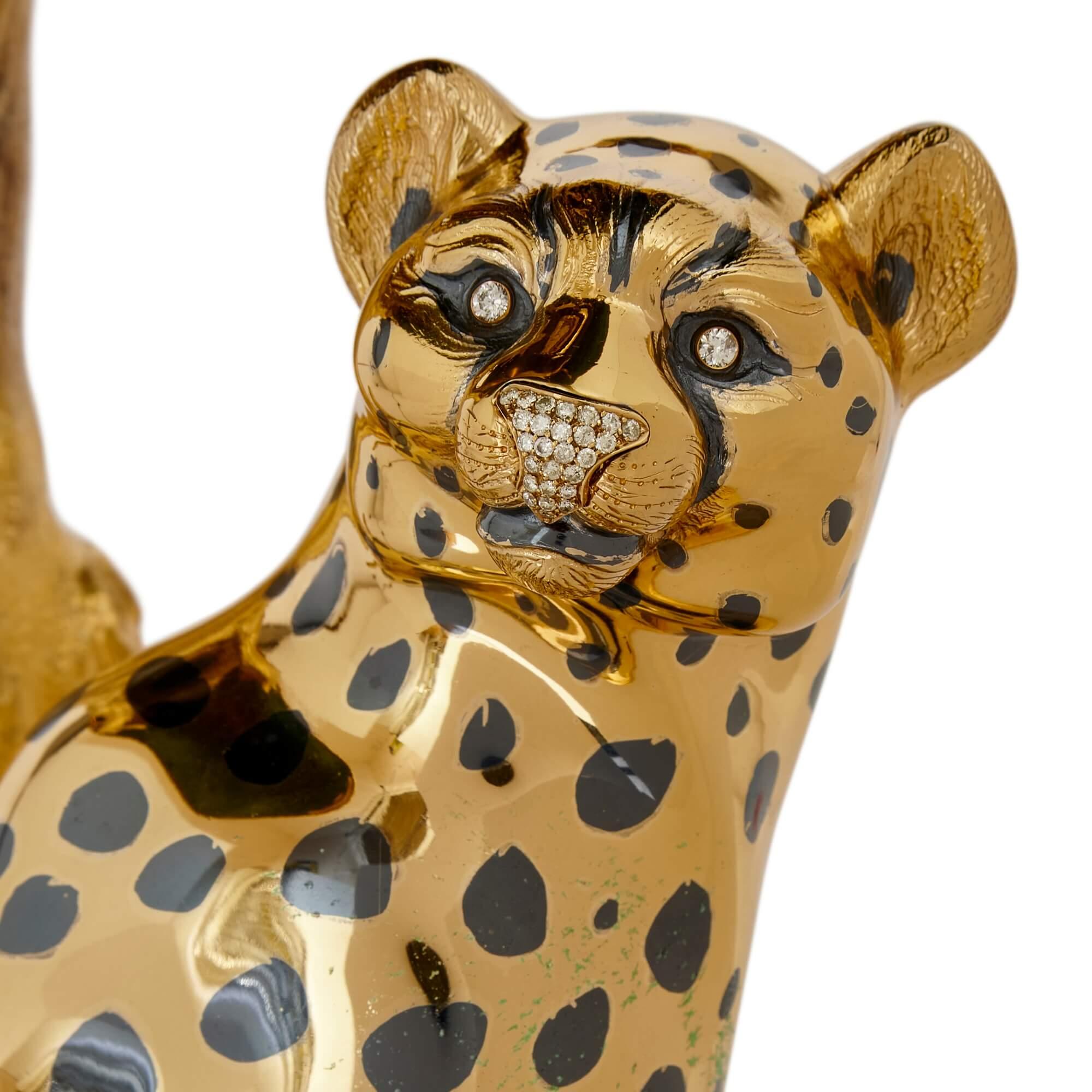 gold cheetah lamp