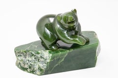Nephrite Jade Bear Carved and Polished