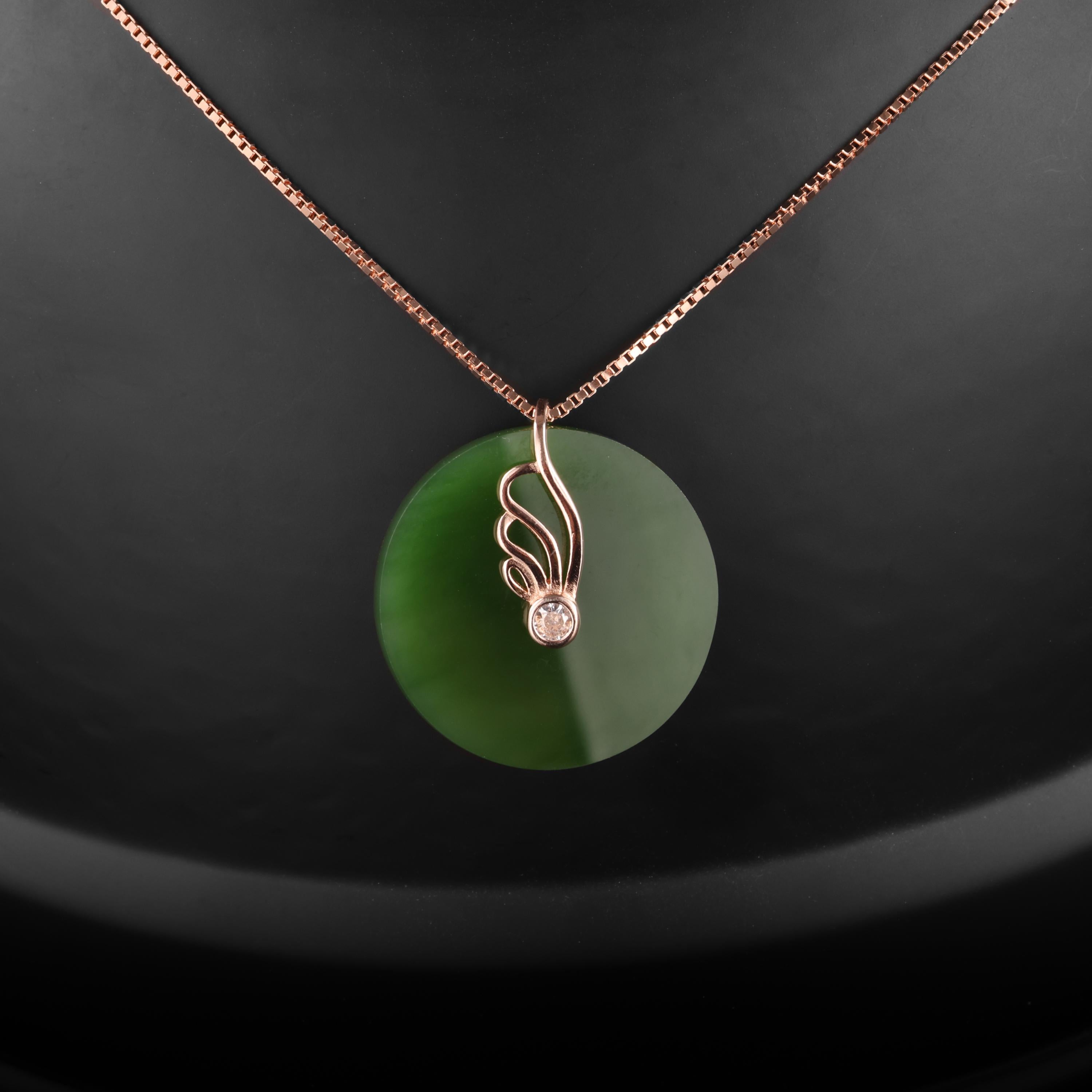 jade disk necklace
