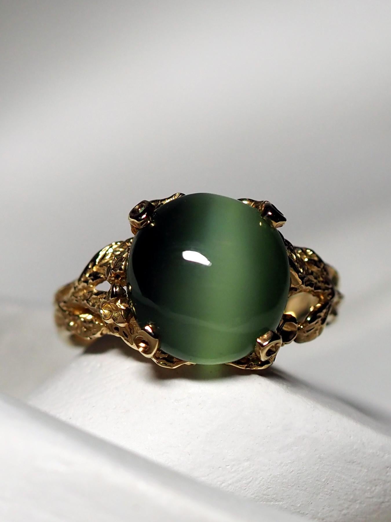14K yellow gold ring with natural Green Nephrite Jade
stone weight - 5.80 carats
stone measurements - 0.31 х 0.43 х 0.47 in / 8 х 11 х 12 mm
ring size - 6.5 US (we can resize)
ring weight - 5.39 grams


We ship our jewelry worldwide – for our