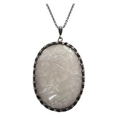 Nephrite Jade "Mutton Fat" Plaque, 19th Century Certified
