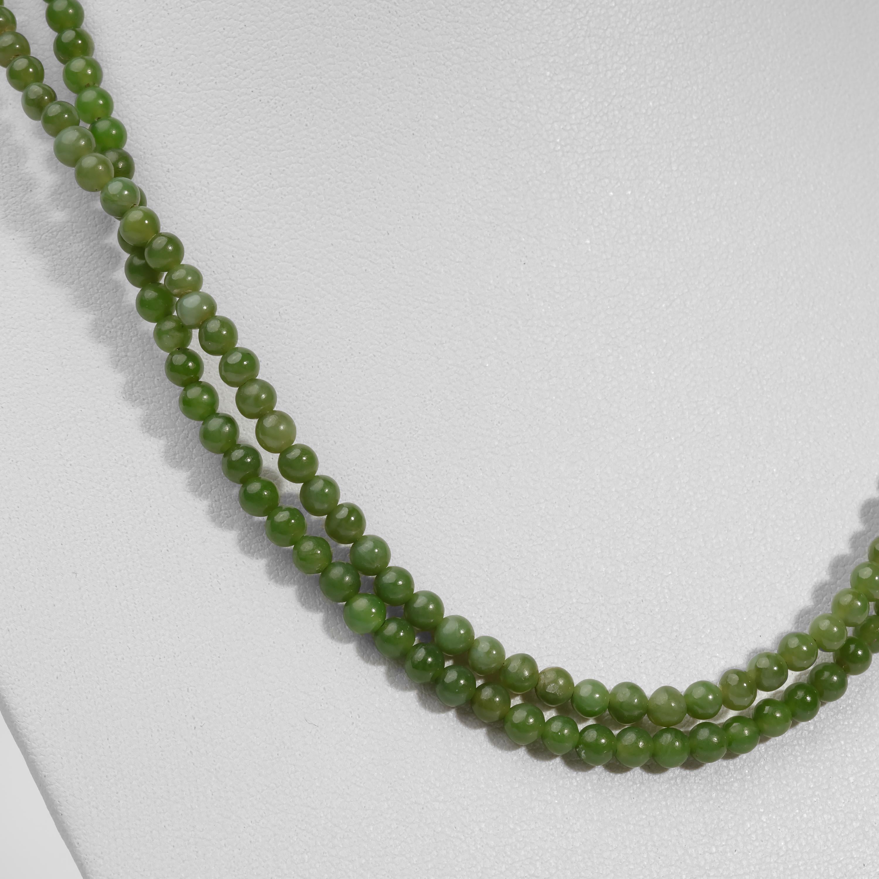 Modern Nephrite Jade Necklace or Bracelet is Beautifully Durable and Versatile