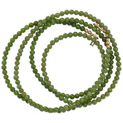 Retro Nephrite Jade Necklace or Bracelet is Beautifully Durable and Versatile