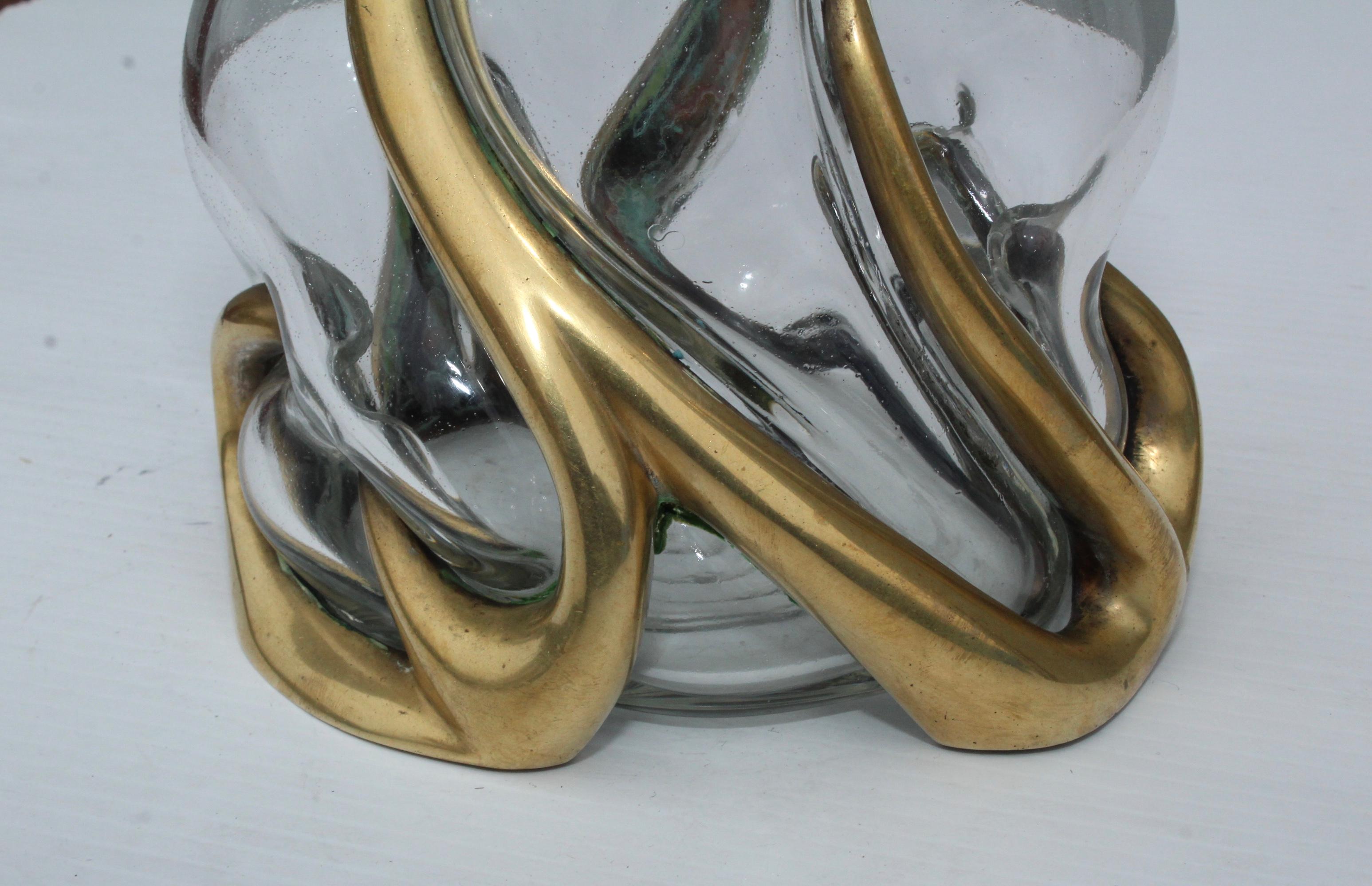 Nepir Portugal Bronze and Glass Vase 2