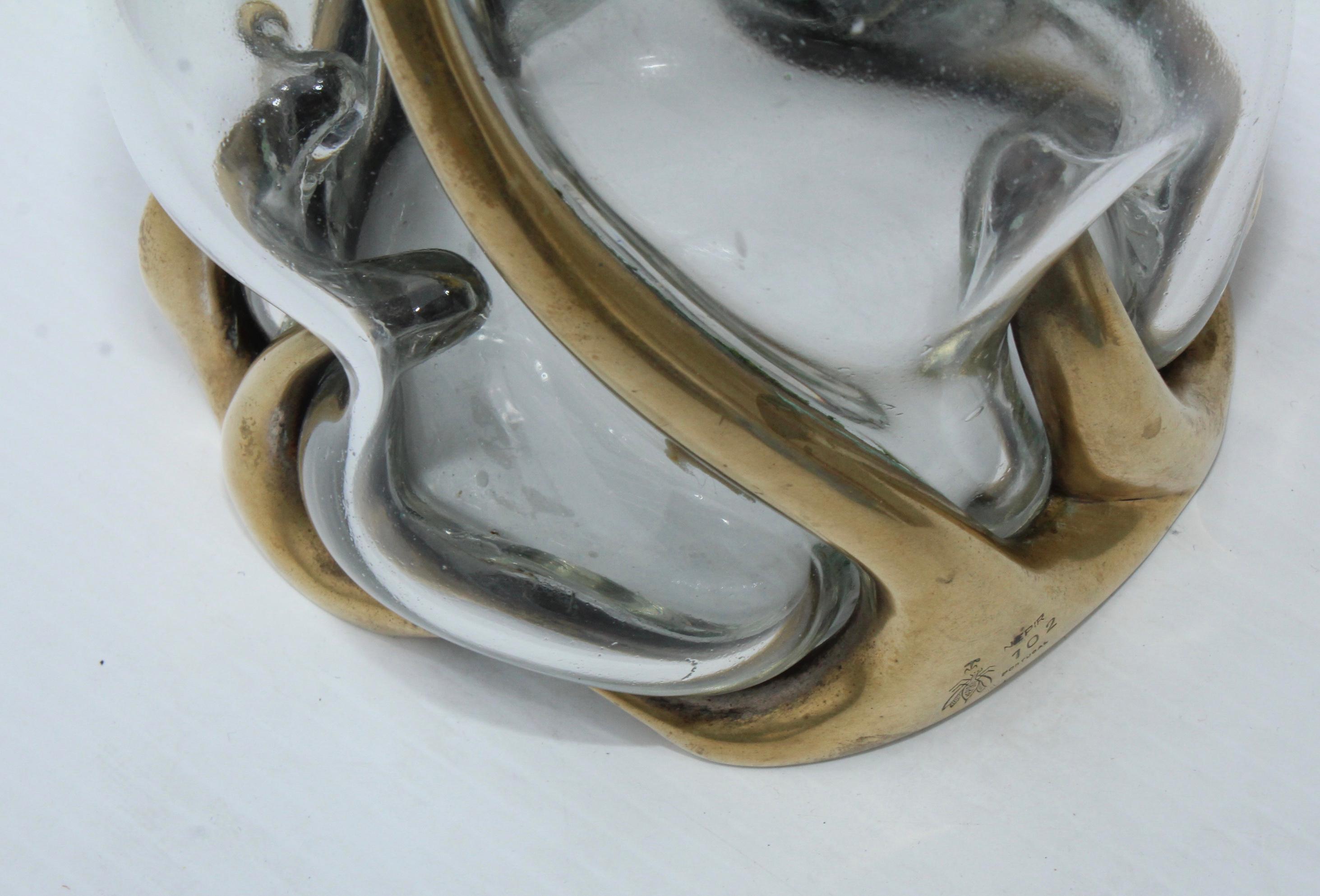 Nepir Portugal Bronze and Glass Vase 1